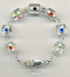 Silver Foil Cube Bracelet